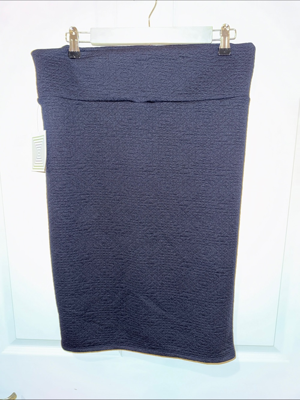 LuLaRoe Navy Textured Pencil Skirt